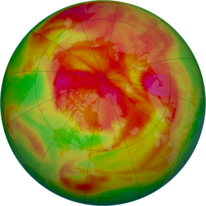 Arctic ozone map for 19 March 1979